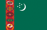 Flaga Turkmenistan